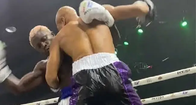 Okocha gets revenge, defeats Portable in chaotic celebrity boxing rematch