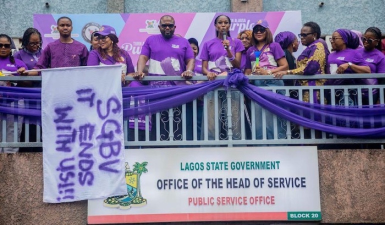 Lagos government begins ‘Turn Alausa Purple’ campaign against domestic, sexual violence