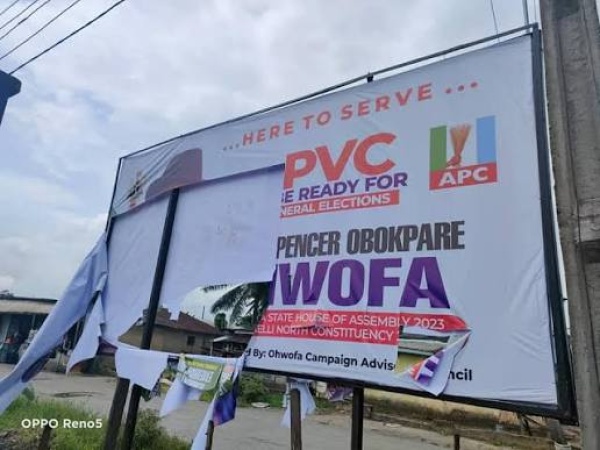 NDC alleges intimidation, destruction of billboards in Delta