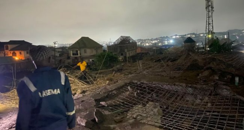 Building collapses during demolition in Lagos, leaving one dead, two rescued