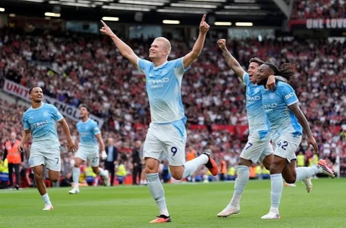 Haaland seals derby day win for 10-man Man City at Old Trafford