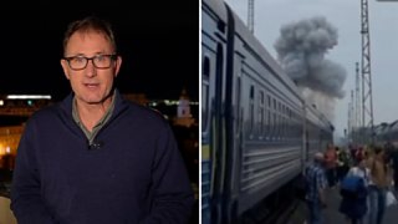 Russia hits Ukrainian train shortly after Boris Johnson and top European officials leave station
