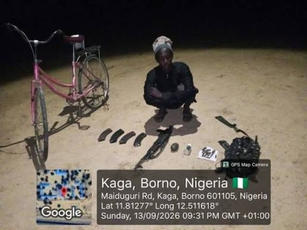 Repentant Boko Haram member surrenders with AK-47, IED to troops in Borno