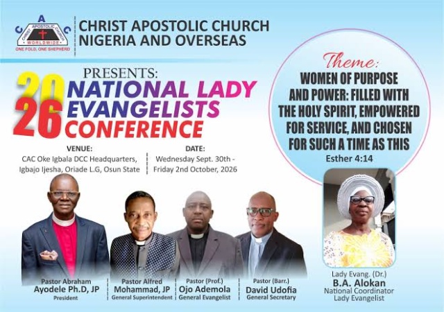 Christ Apostolic Church announces 2026 National Lady Evangelists Conference