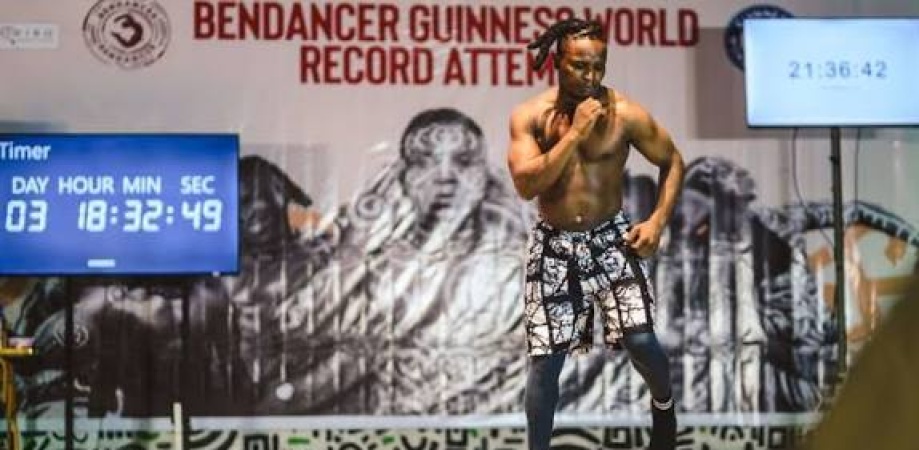 Nigerian attempts to break world record by dancing non-stop for seven days