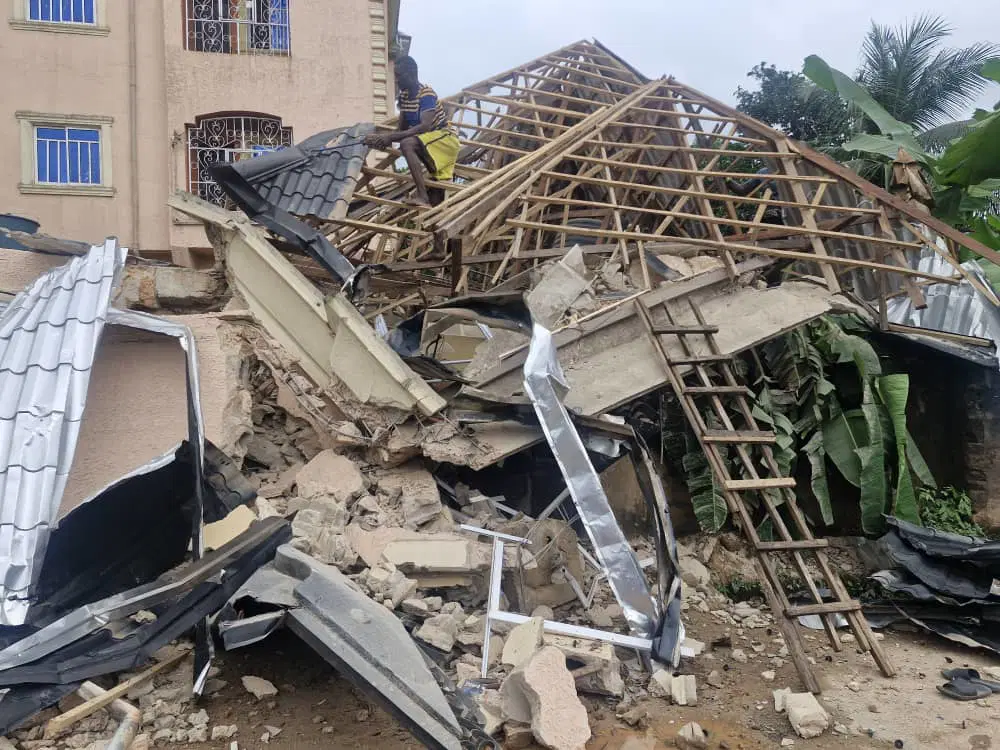 Two-storey building collapses in Anambra