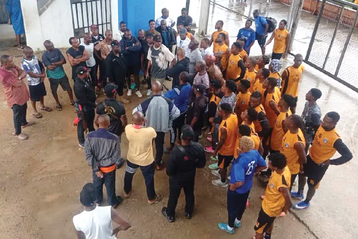 Players, officials stunned as police disrupt Enyimba training