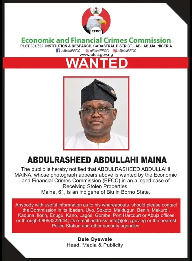 Why EFCC declared ex-pension boss Maina wanted