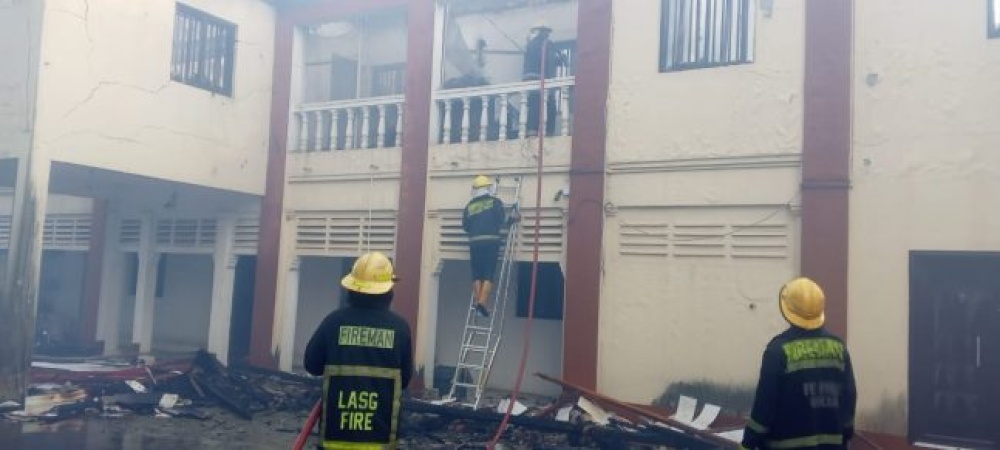 Fire guts top floor of Ikoyi Navy House