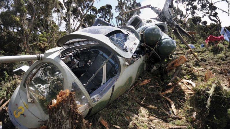 BREAKING: Military helicopter crashes in Ondo, reportedly burnt to ashes