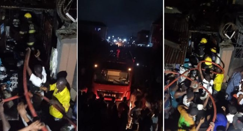 Two Rescued As Fire Razes Bungalow, Two-Storey Building In Lagos