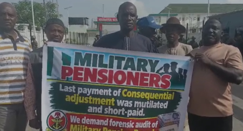 Military veterans protest, block pensions board entrance over adjustment formula