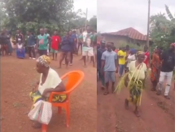 Viral video: Shock, as elderly woman forced to eat human faeces in Enugu