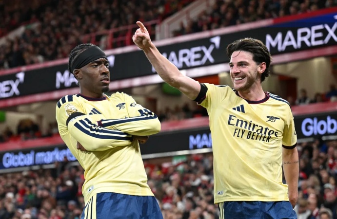 Super sub Madueke snatches late win for Arsenal at Forest