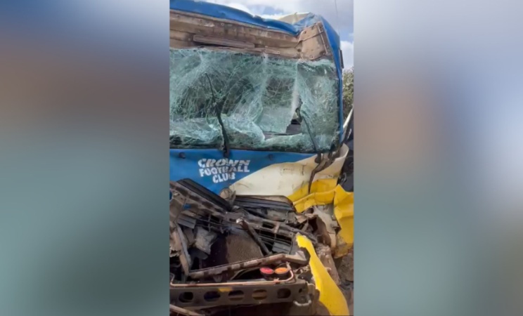 Crown FC bus crashes, driver in ICU, two medical staff injured