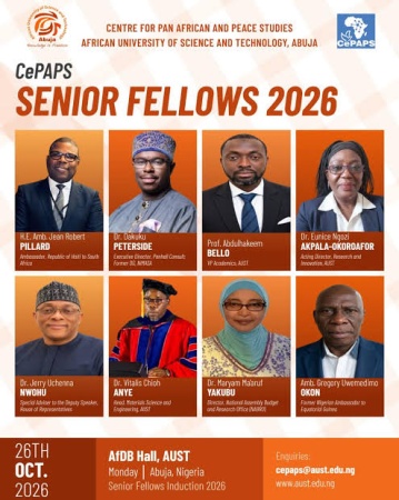 AUST Centre to inaugurate eight Senior Fellows to advance Pan-African development