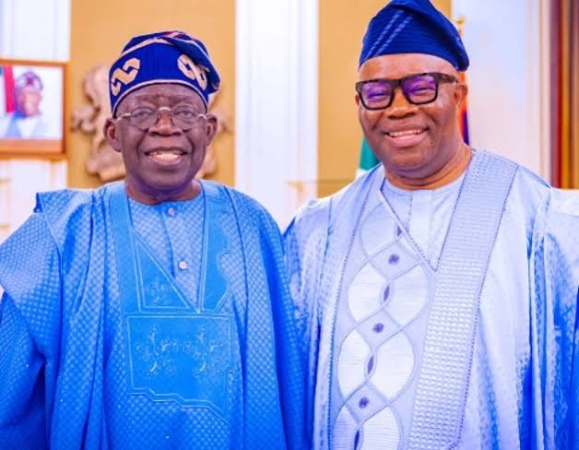 Tinubu holds talks with Akpabio at Villa