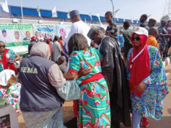 Woman rushed to hospital after breaking leg at APC campaign flag-off in Kaduna, another treated for minor injuries