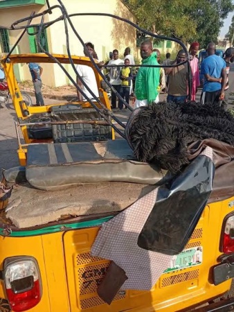 5 siblings killed as tanker rams into tricycle in Gombe
