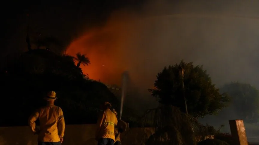Wildfire prompts evacuation orders in California's Orange County